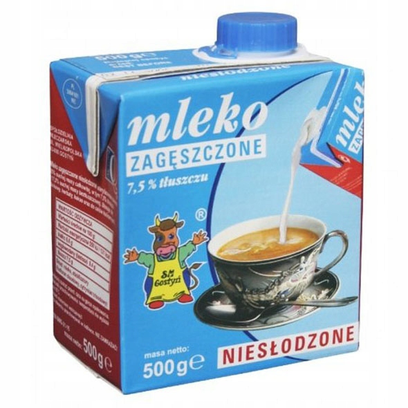 @ MLEKO zagęszczone niesłodzone gostyń 7,5% 500 g