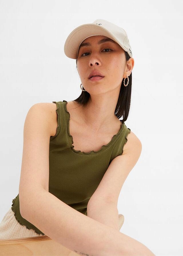 TOP W PRĄŻEK OLIWKOWY 1O6C02 Bonprix 44/46