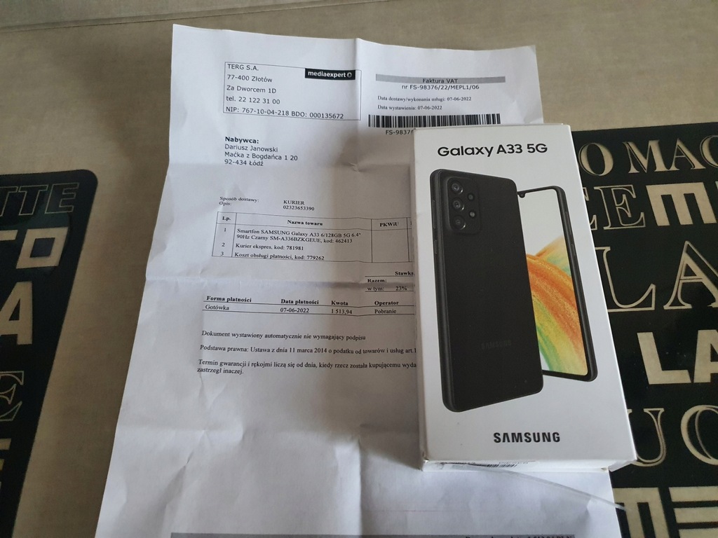 SAMSUNG A33 5G NOWY MEDIA EXPERT GWAR.24M!BEZ RAT