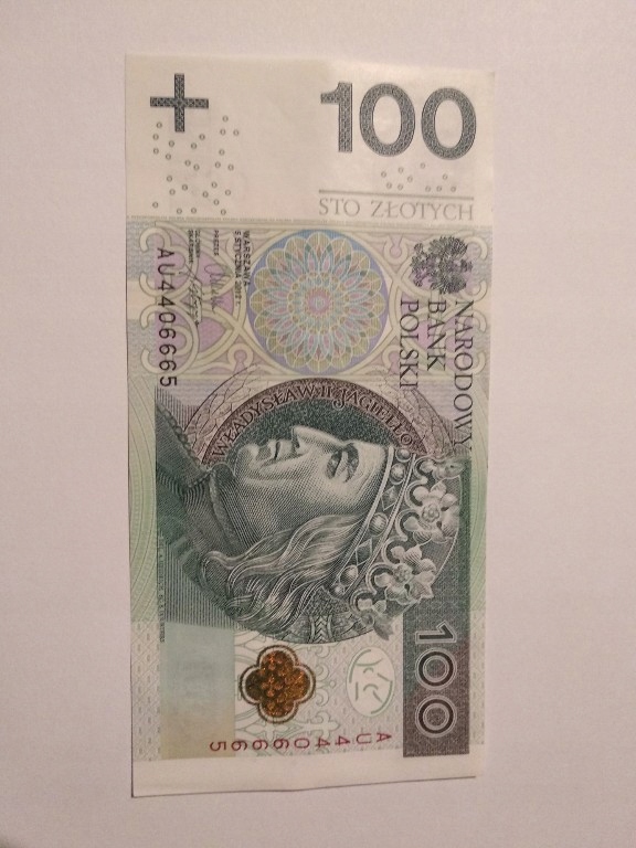 Banknot 100 zl o szczególnym nr.serii