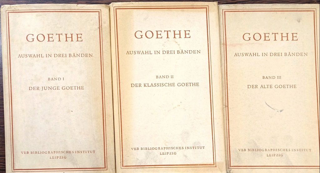 651 Goethe Auswahl in drei banden