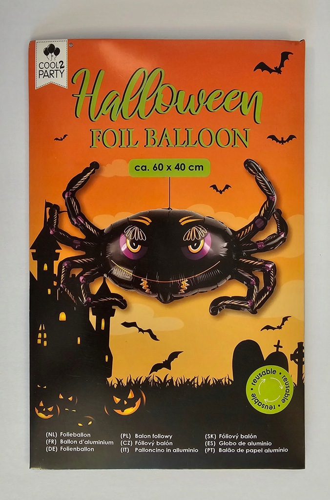 Balon Foliowy Halloween Dekoracja Przyjęcie Pająk