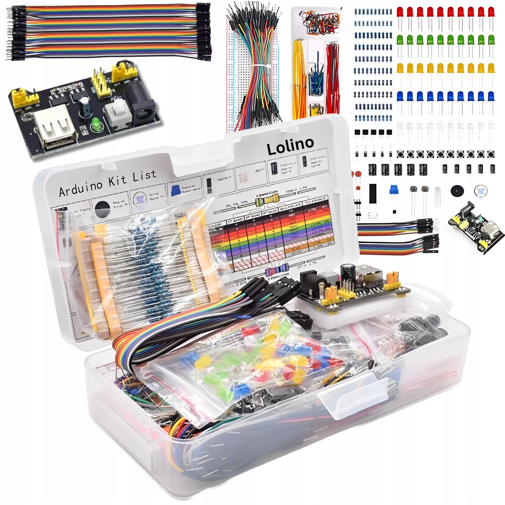 DUŻY ZESTAW DLA ARDUINO UNO DO NAUKI PROGRAMOWANIA PREZENT DLA DZIECKA