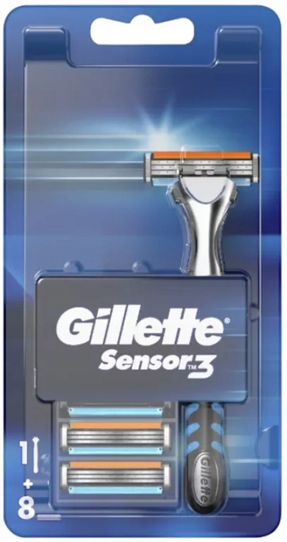 GILLETTE SENSOR 3 MASZYNKA DO GOLENIA 8 WKŁADÓW