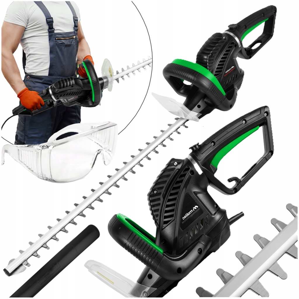 NOŻYCE DO ŻYWOPŁOTU ELEKTRYCZNE do przycinania gałęzi 61cm 1800W + okulary