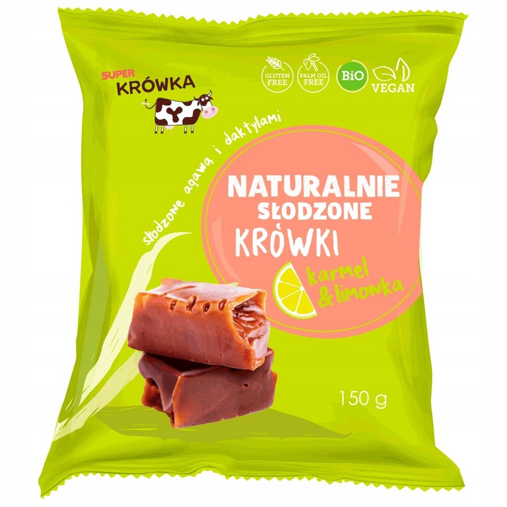 Krówki wegańskie karmel i limonka 150 g