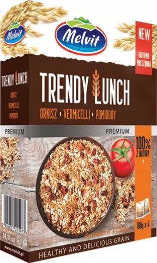 OUTLET Melvit Trendy Lunch Orkisz/Vermicelli/Pomidory 4x100 g
