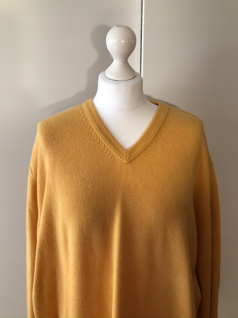 Sweter BRAX 56 miodowy wełna LAINE WOOL