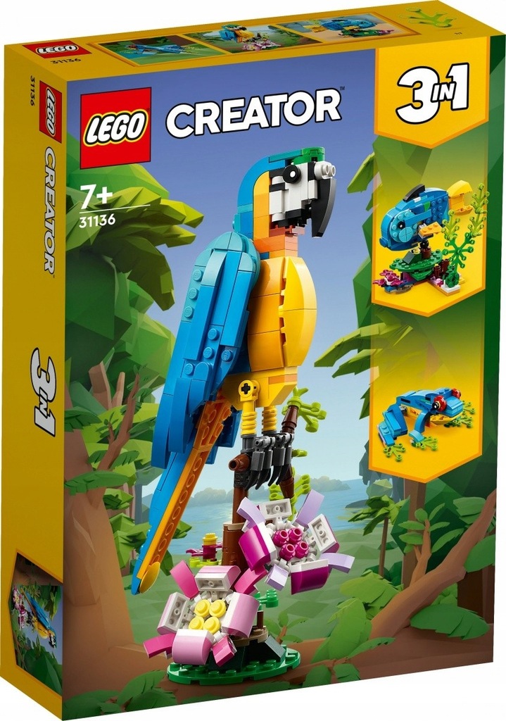 LEGO Creator 3 w 1 31136 Egzotyczna papuga 3w1