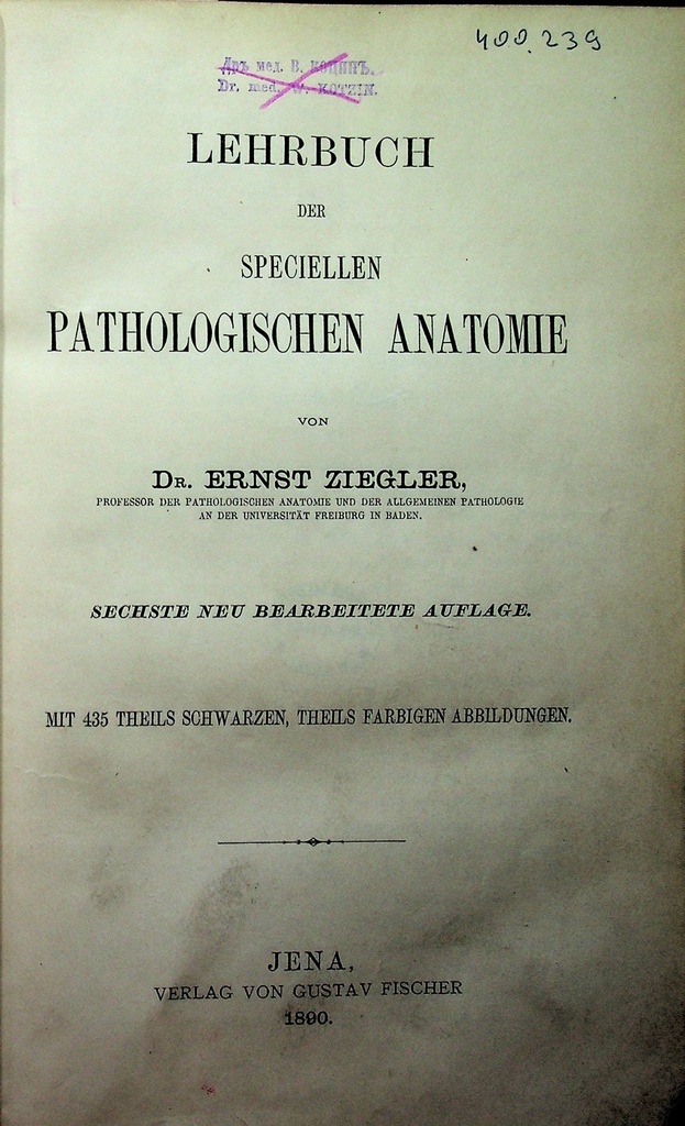 Lehrbuch der specielen pathologischen anatomie