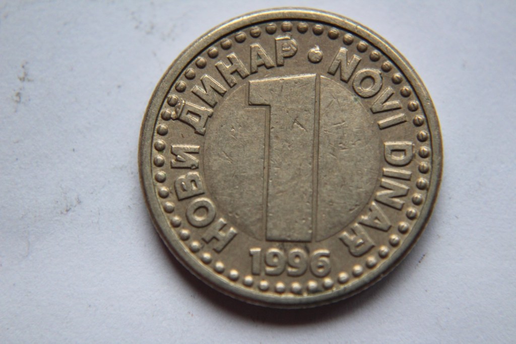 1 DINAR 1996 JUGOSŁAWIA -W167