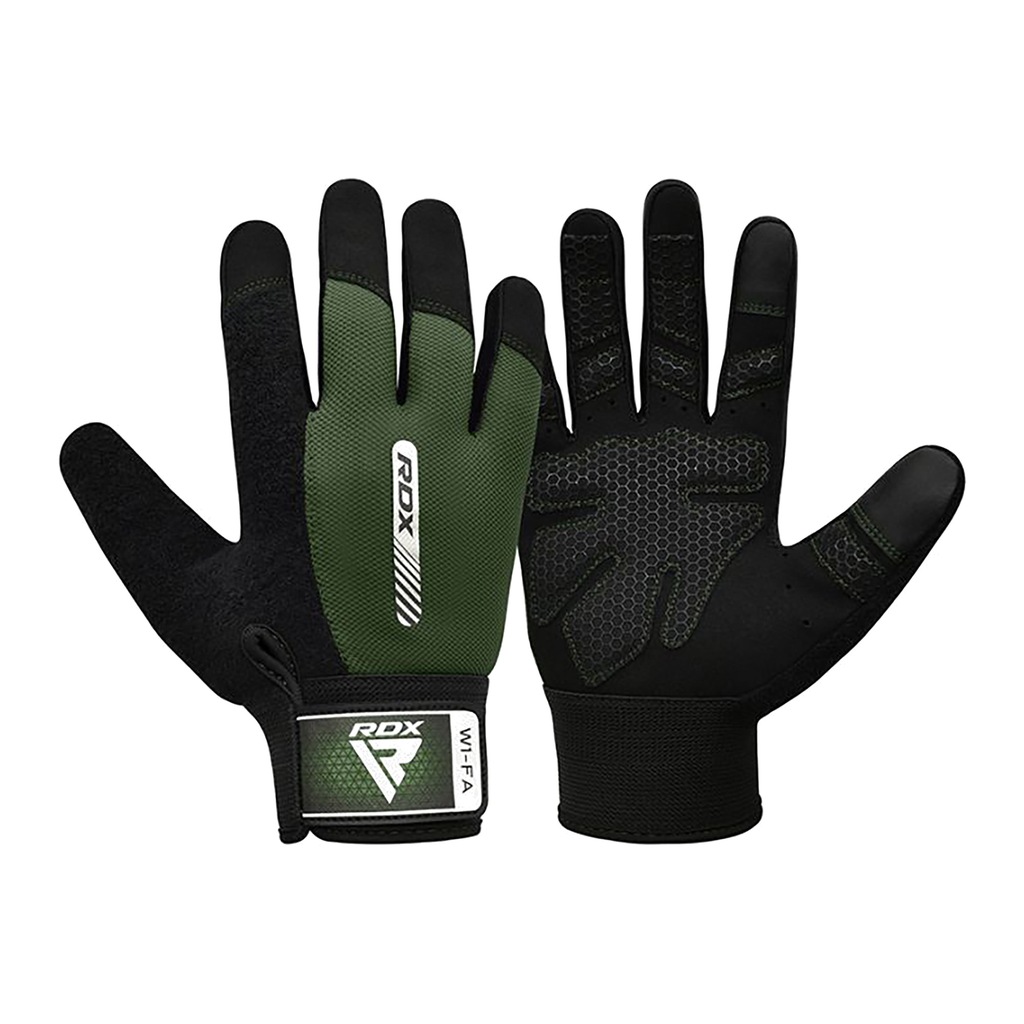 Rękawiczki treningowe RDX W1F Full Finger army green S