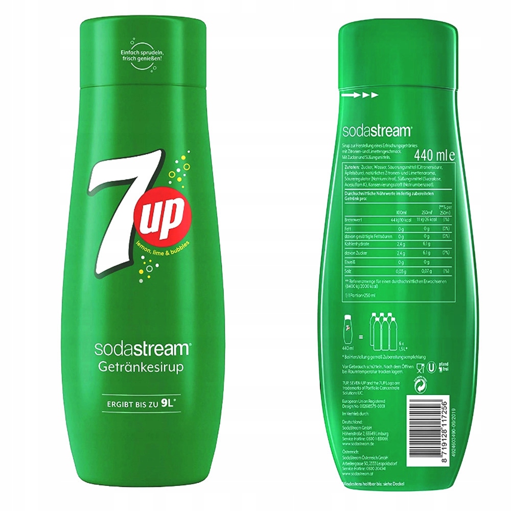 Soda Stream Koncentrat Syrop 7UP Produkt z Niemiec