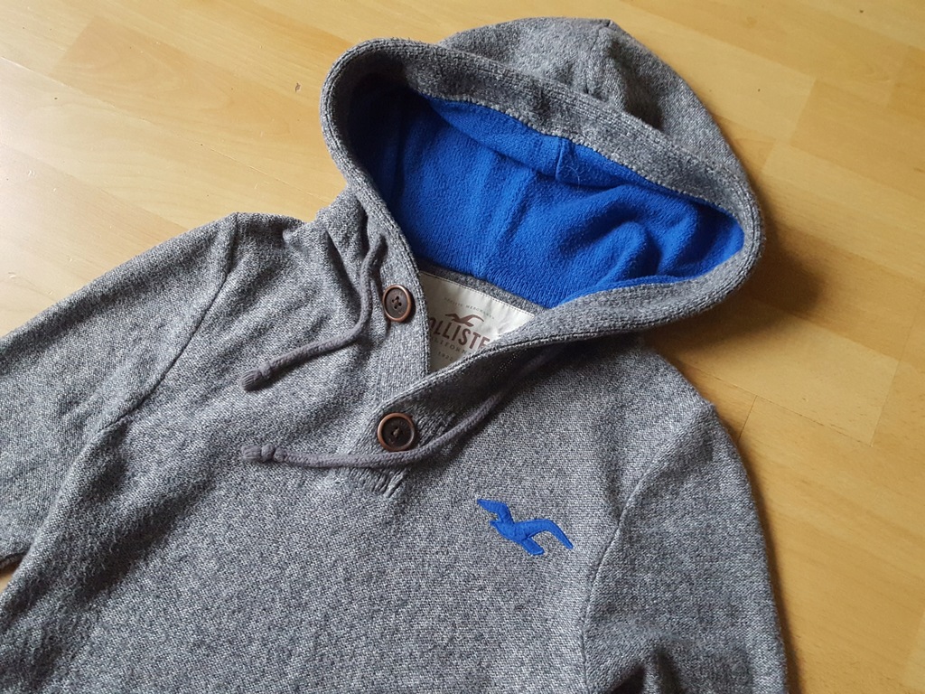 HOLLISTER SWETER HOODIE BUTTON S/M ABERCROMBIE