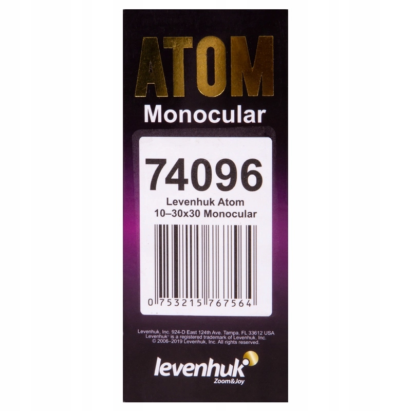 Monokular Levenhuk Atom 10–30x30