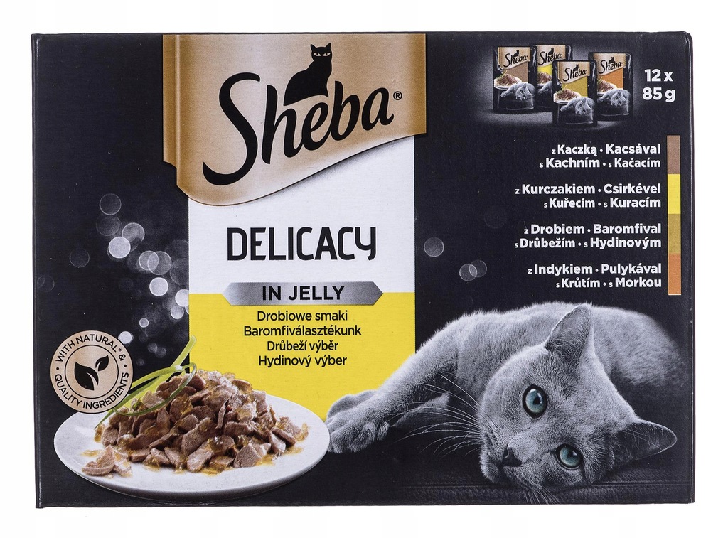 SHEBA 12x85g Delicacy in Jelly Smaki Drobiowe