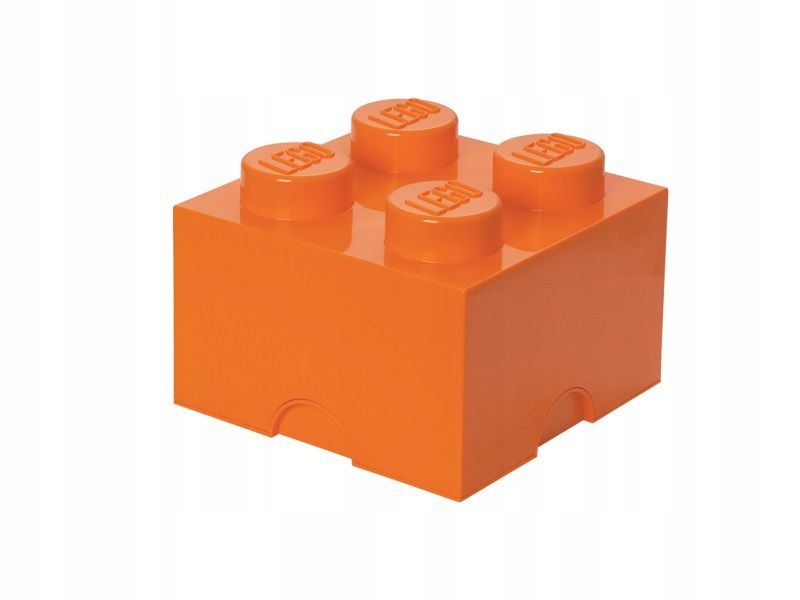 POJEMNIK KLOCEK LEGO BRICK 4 (POMARAŃCZOWY) (40031760) [KLOCKI]