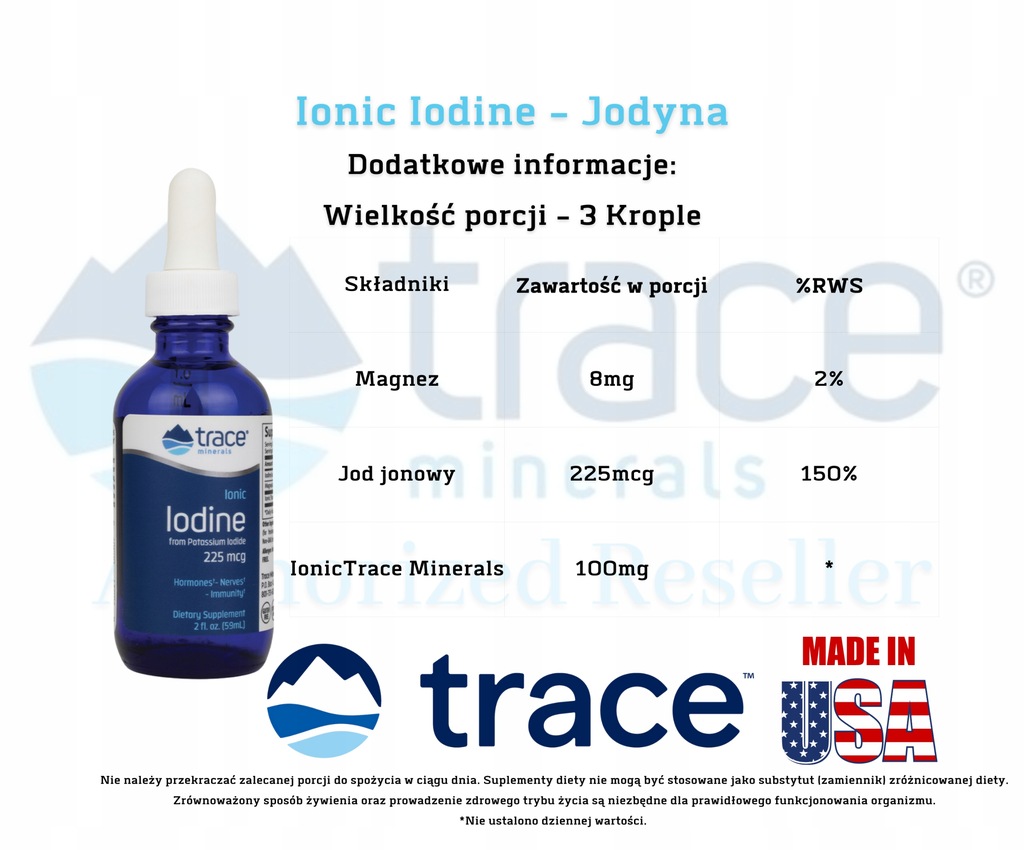 Trace Minerals: Ionic Iodine - Jod - Jodyna