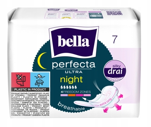 Podpaski higieniczne Bella ze skrzydełkami 7 szt. Ultra Night