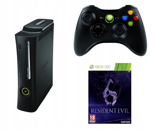 Xbox 360 + Dysk 120GB + Resident Evil 6 + Pad