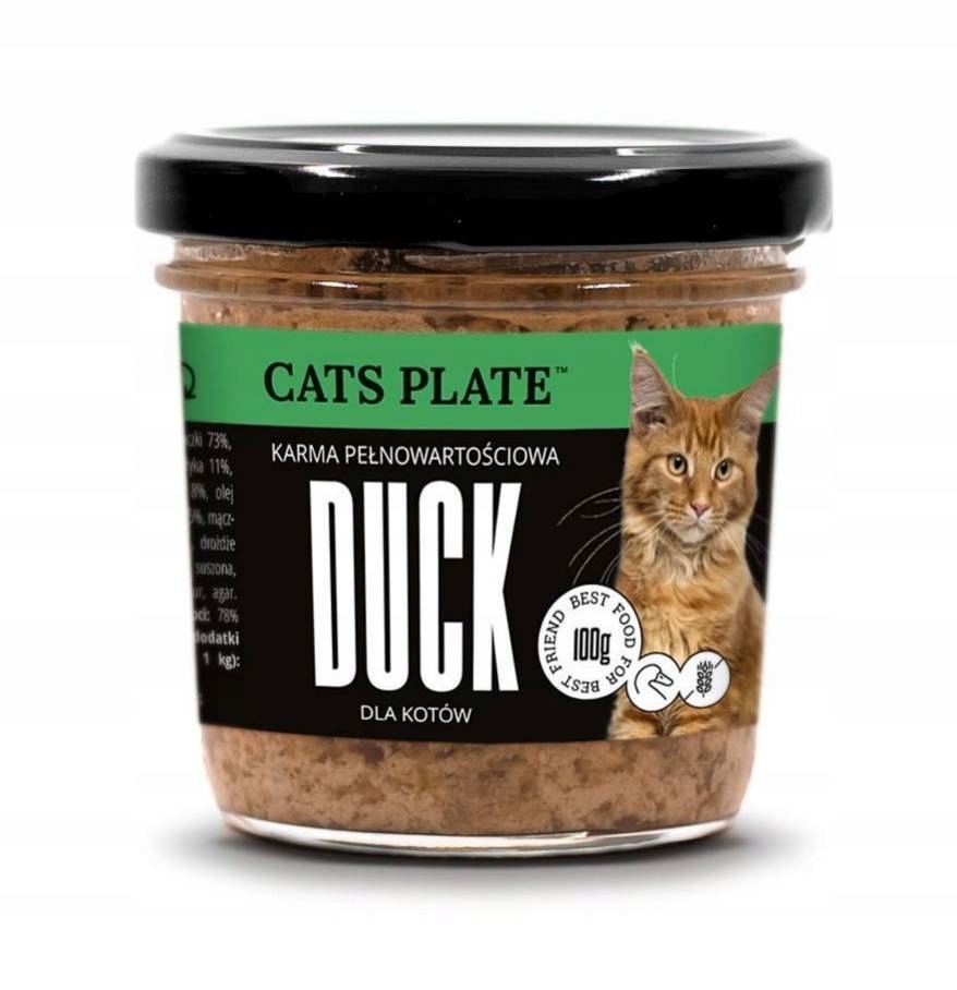 Cats Plate Duck Kaczka karma dla kotów 100g