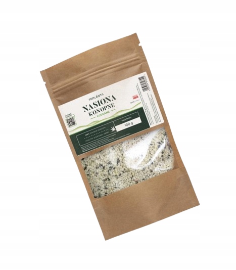 ŁUSKANE NASIONA Konopi Od ToPlanta 100 g Superfood Odporność Układ Nerwowy