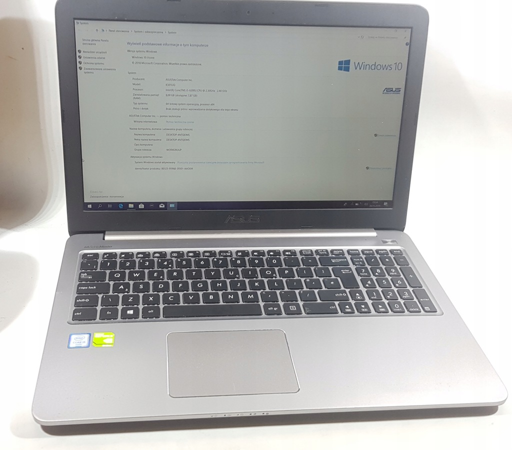 Laptop asus k501u - 8722576171 - oficjalne archiwum Allegro