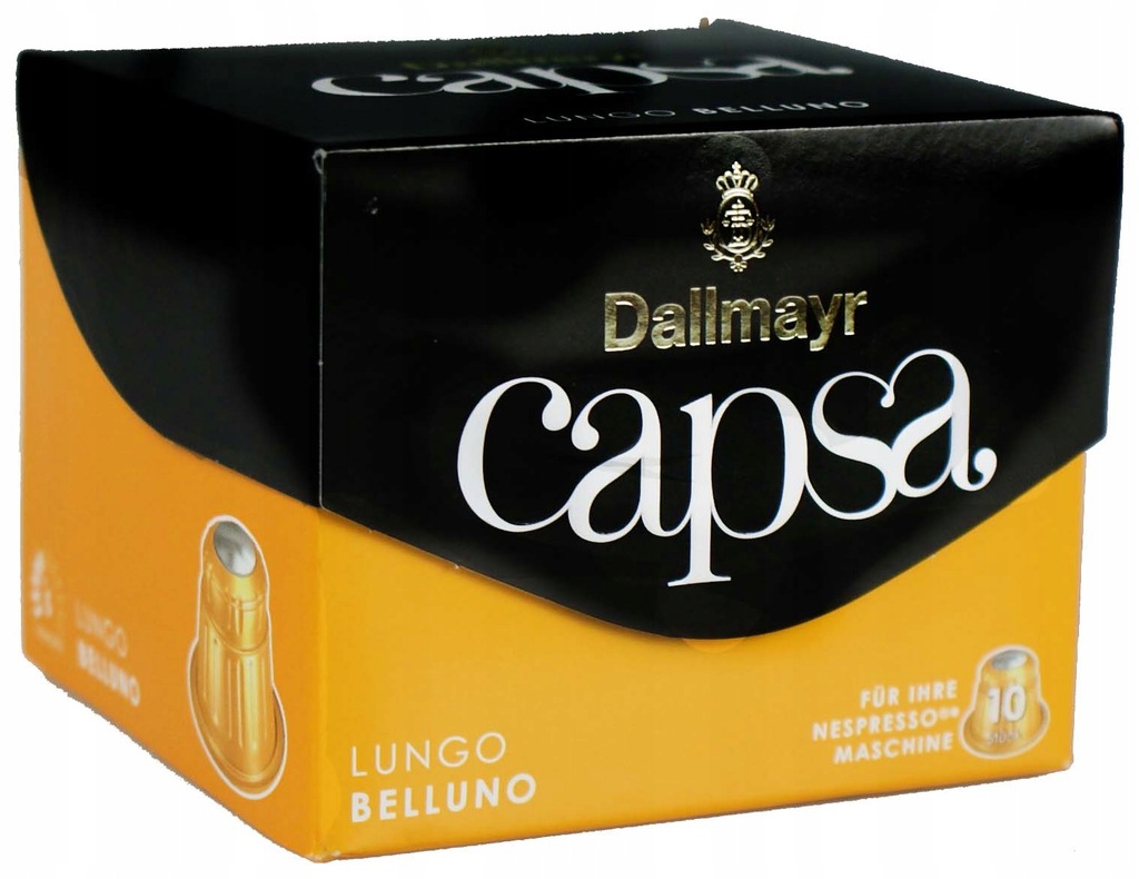 Kapsułki do Nespresso DALLMAYR CAPSA Lungo Belluno OUTLET 01.2025