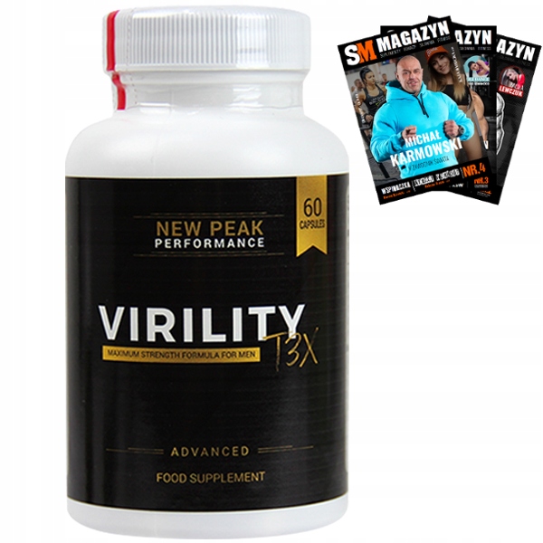 VIRILITY T3X 60 KAP TESTOSTERON LIBIDO TRIBULUS UK