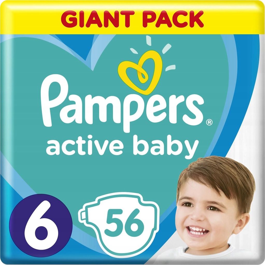 Pampers Pieluszki Active Baby 6, 1318 kg, 56 szt.