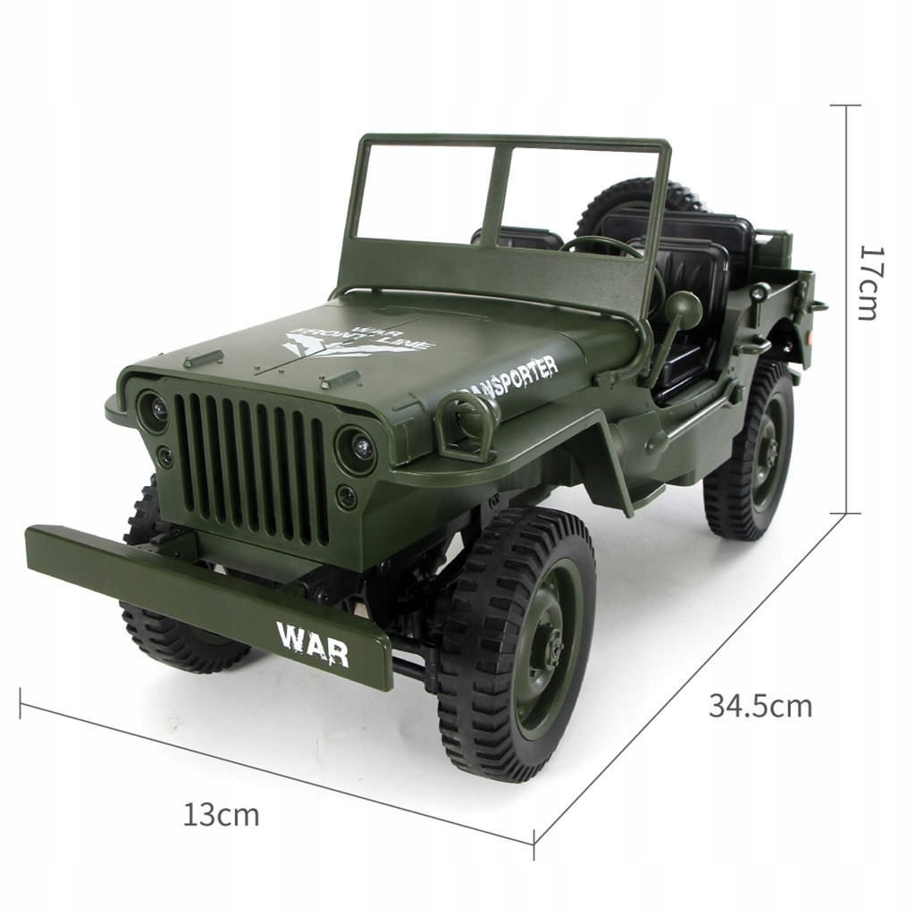 Wojskowy Jeep Offroad 4WD Rock Crawler RTR 9370699144