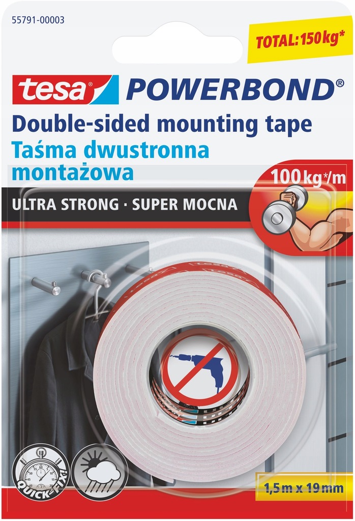 Taśma montażowa Tesa Powerbond 1,5m x 19mm