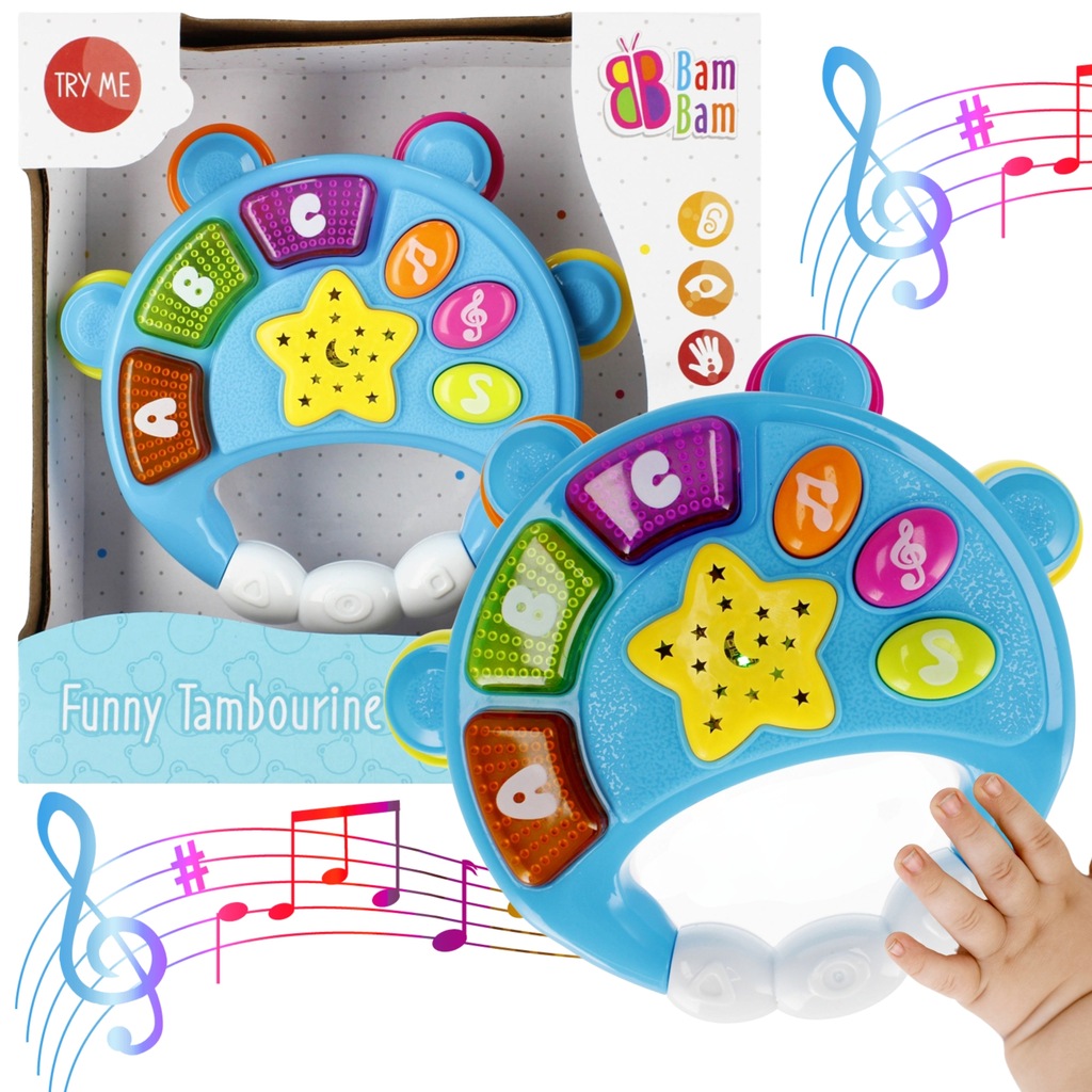 Edukacyjna zabawka interaktywna Muzyczny Tamburyn