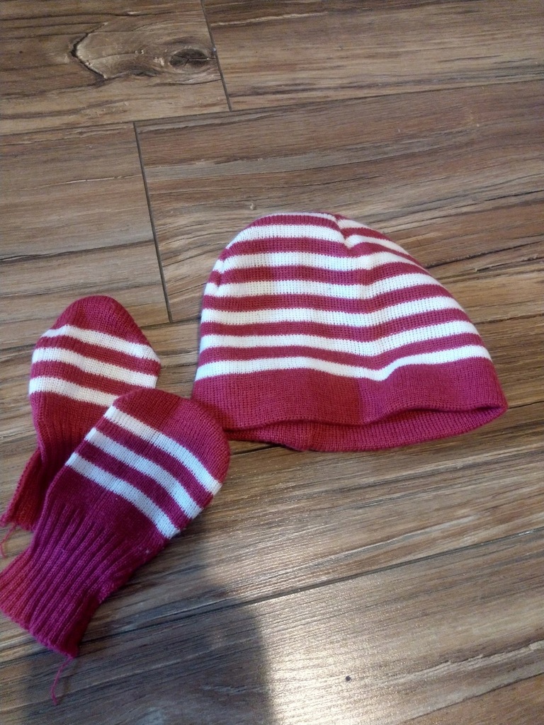 czapka dla dziecka 1/3m + rękawiczki