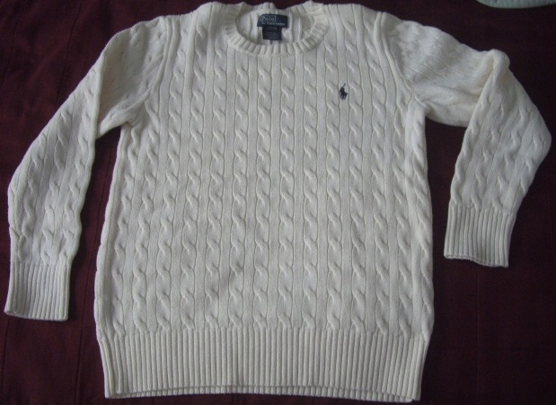 Polo by RALPH LAUREN sweter ecru r. L (14-16)