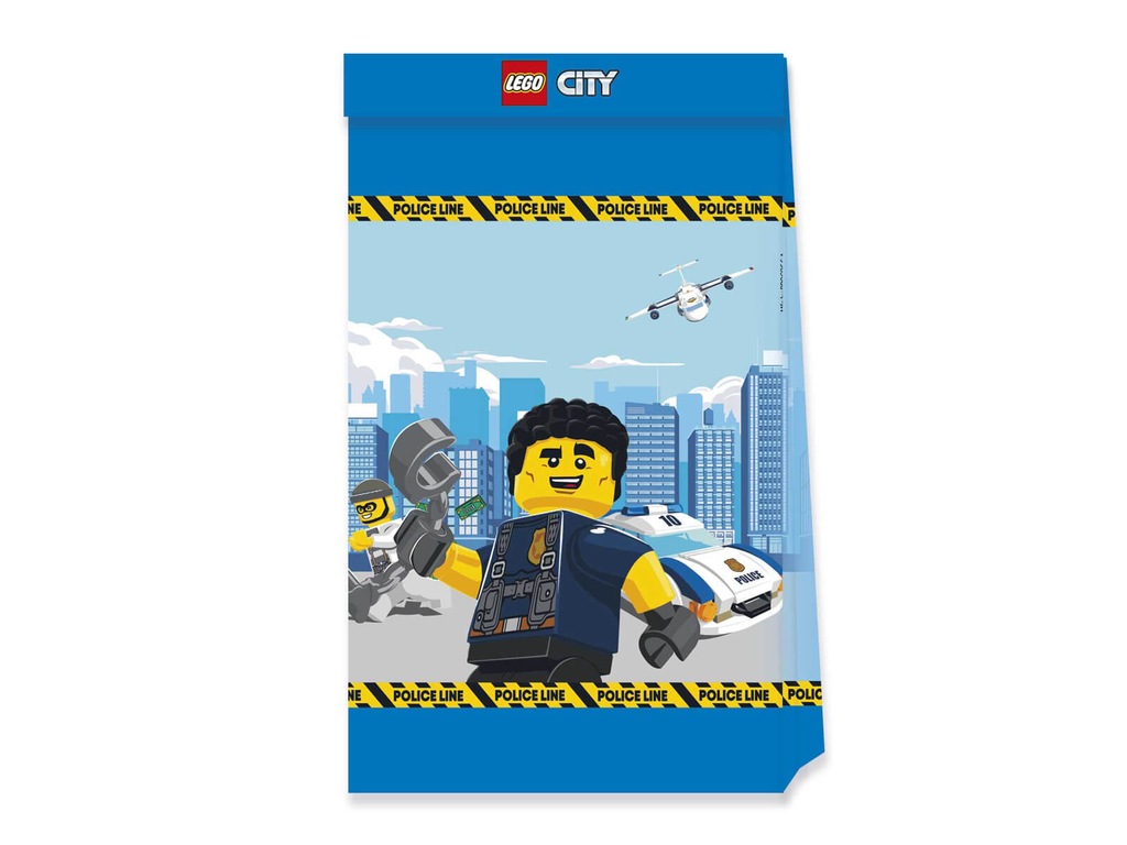 Torebki prezentowe Lego a'4 klocki policja