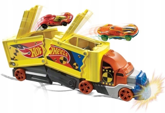 Hot Wheels Ciężarówka z kraksą + małe auto GCK39