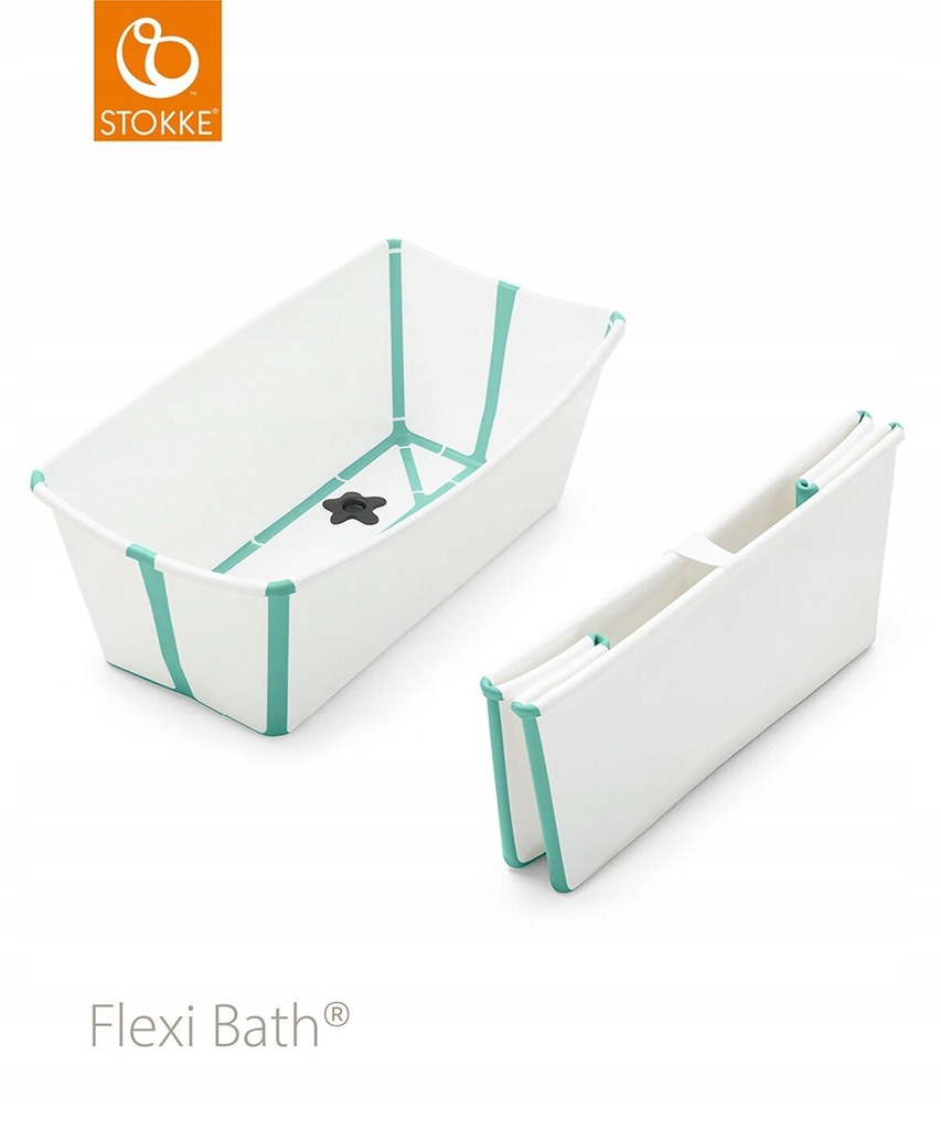 STOKKE Flexi Bath – Składana Wanienka – White Aqua