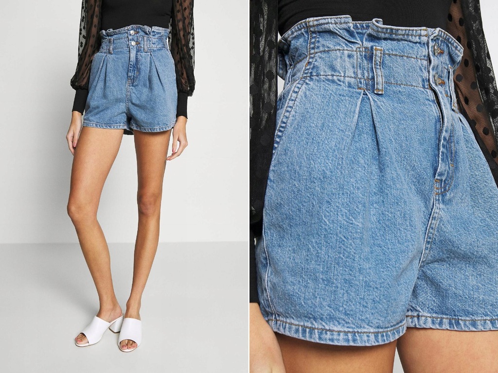 11J2D1 TOPSHOP SPODENKI JEANSOWE KRÓTKIE 40 L