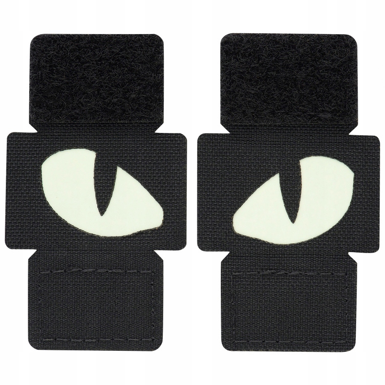 Naszywka M-Tac oczy tygrysa Laser Cut (para) czarne fluorescencyjne