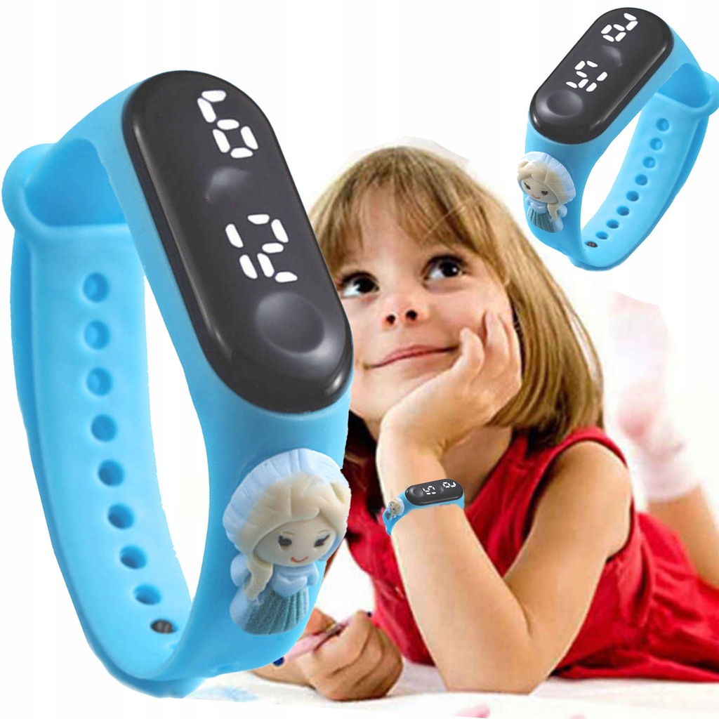 ZEGAREK DLA DZIEWCZYNKI SMARTWATCH FROZEN ELSA LED