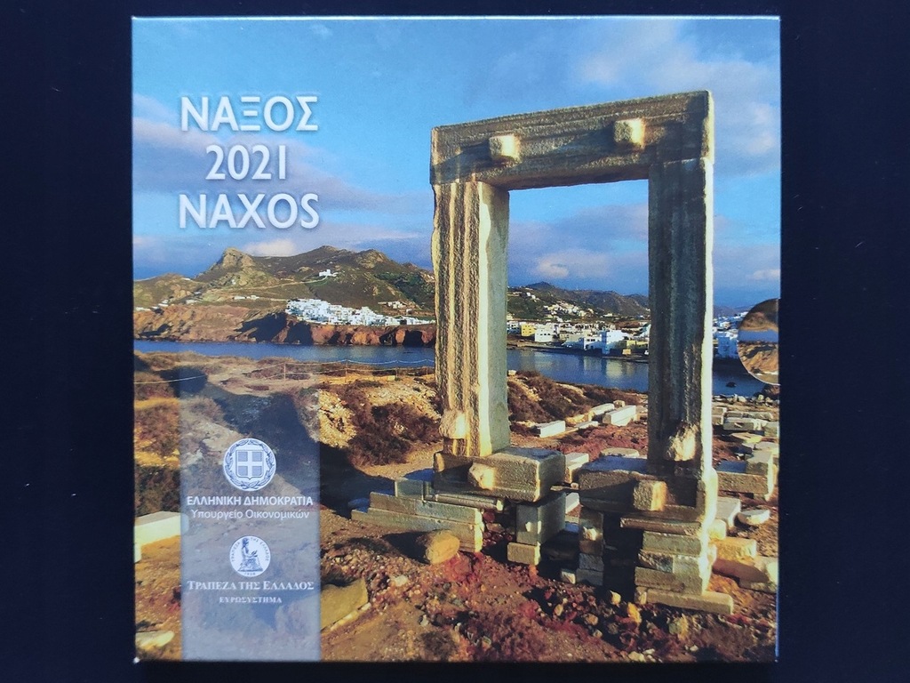 Oficjalny zestaw monet KMS Grecja 2021, Wyspa Naksos - od 1 centa do 2 €