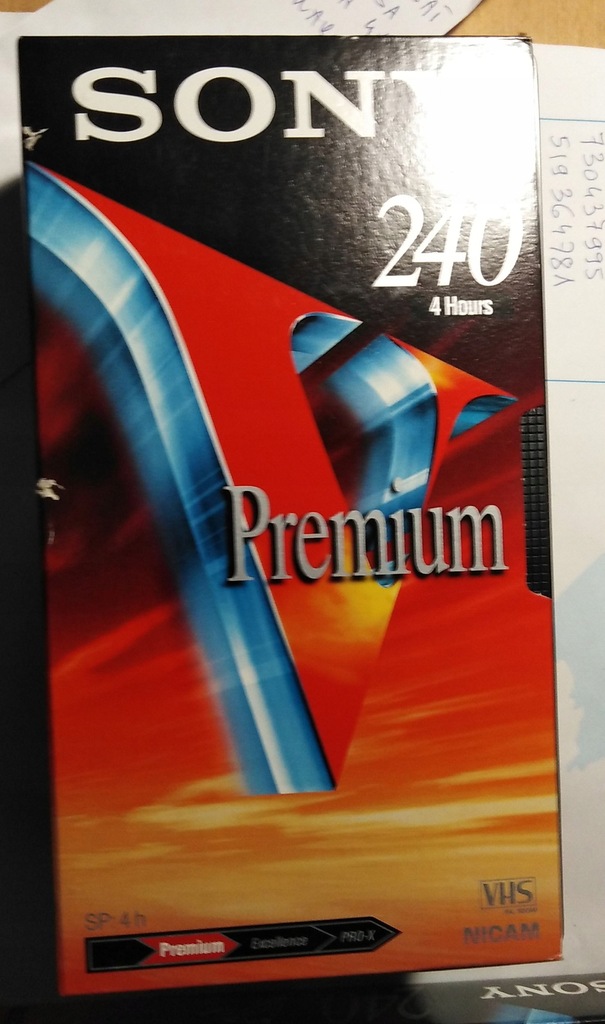 Kaseta VHS Sony 240 Premium