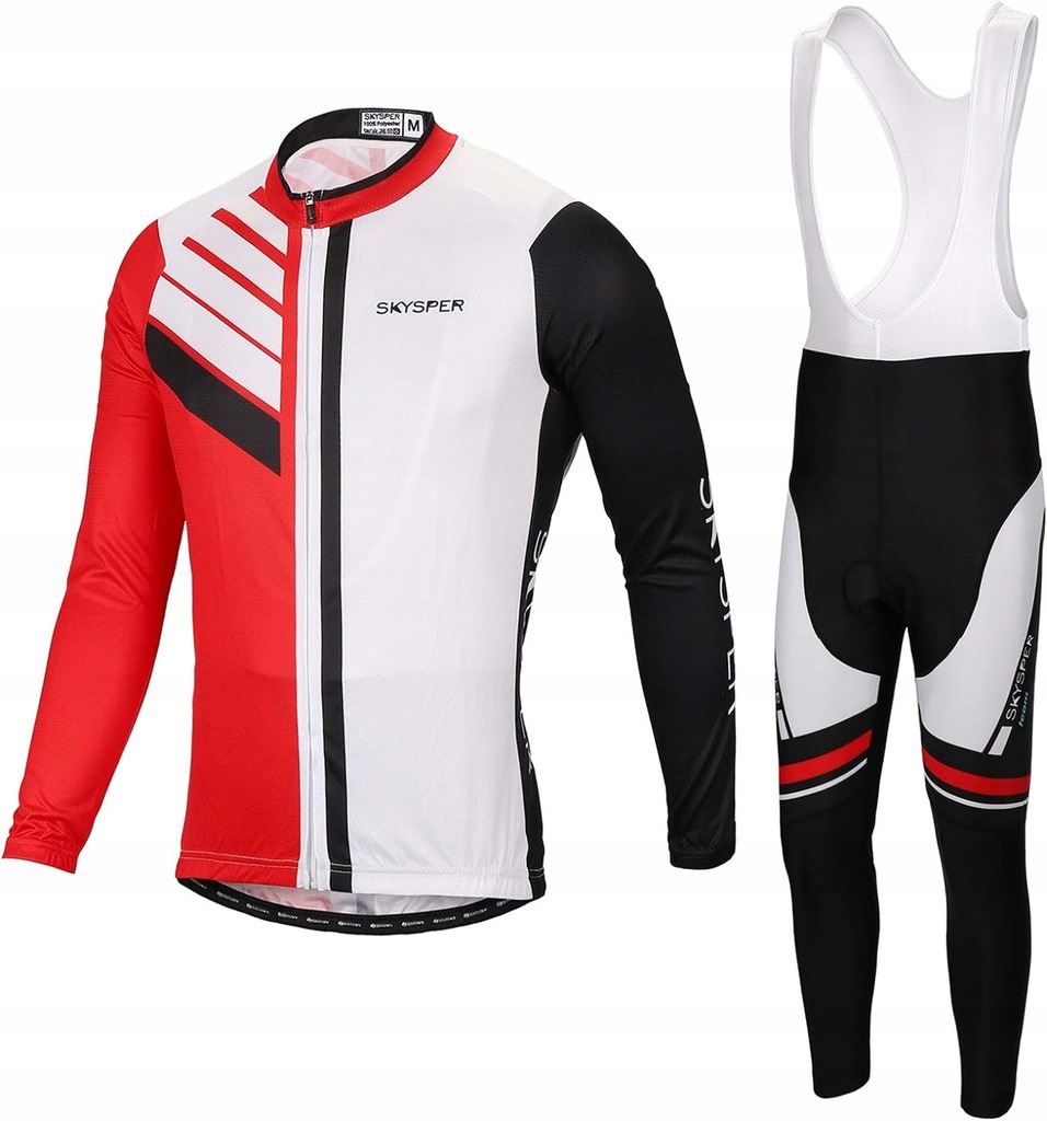 STRÓJ ROWEROWY MĘSKI KOMPLET KOLARSKI BLUZA SPODENKI NA SZELKACH r XXL