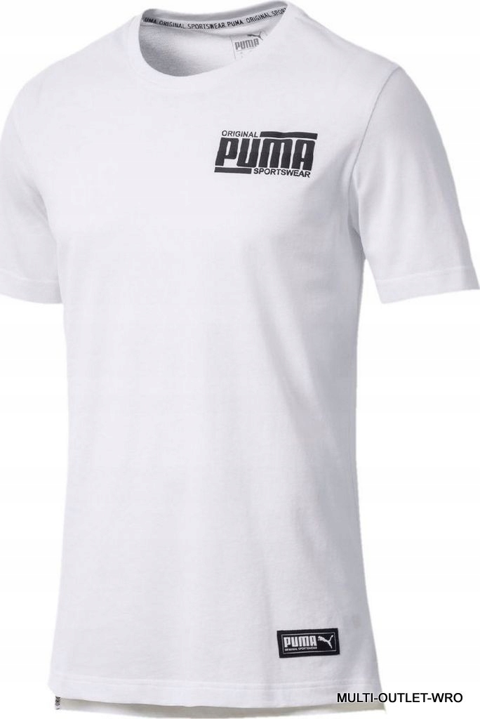 Koszulka z KRÓTKIM RĘKAWEM biała PUMA Athletics