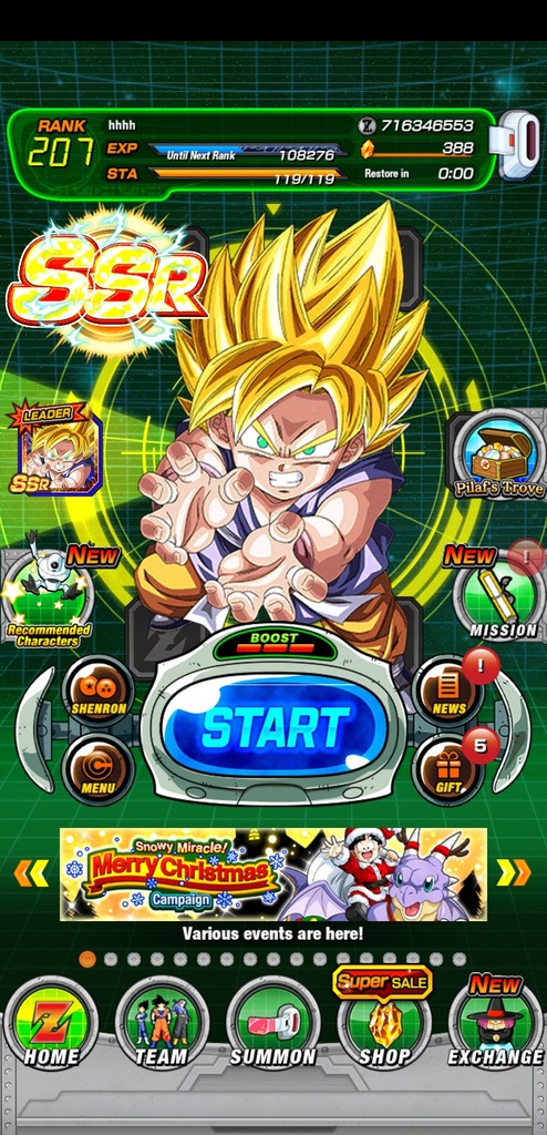 Dokkan global, 400ds, Daily capsule, 12lr