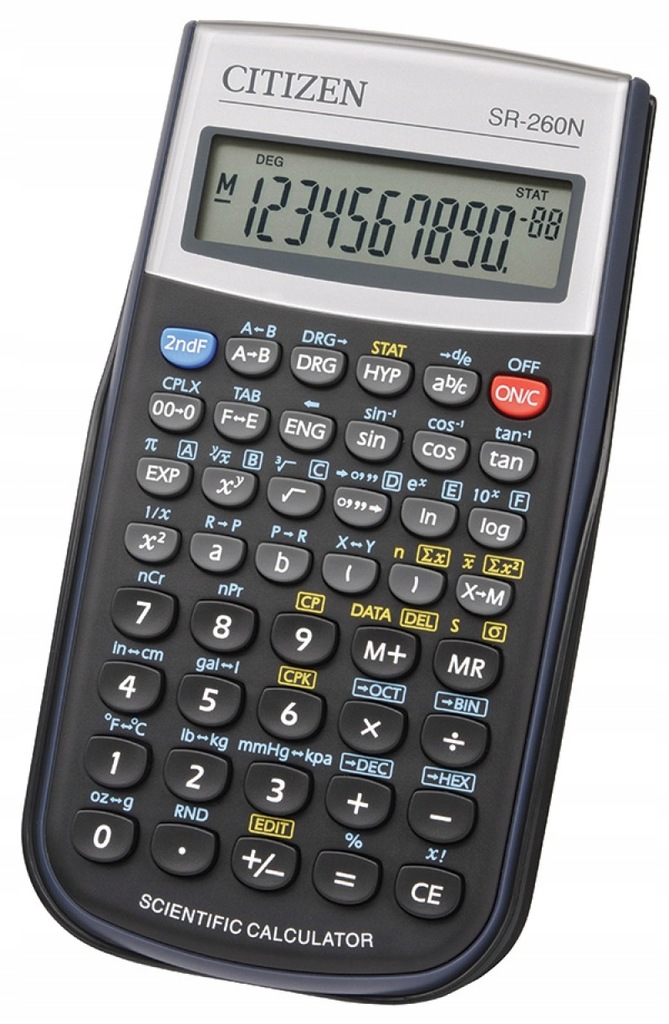 Kalkulator naukowy 10-cyfrowy czarny duży