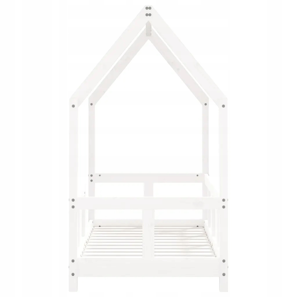 vidaXL Rama łóżka dziecięcego, biała, 70x140 cm, drewno sosnowe