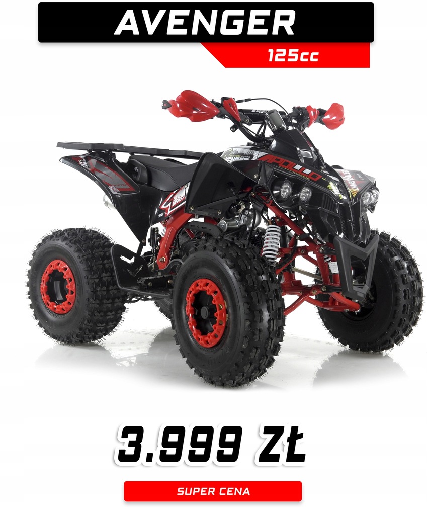 Купить QUAD ATV 125 APOLLO AVENGER GW24 WYS БЕСПЛАТНЫЙ ШЛЕМ: отзывы, фото, характеристики в интерне-магазине Aredi.ru