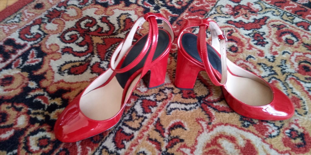 Zara buty na obcasie czerwone r. 38 nowe